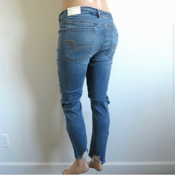 American Eagle Ne(x)t Level Hi-Rise Jeggings Cool TORN Plus Size 24 Regular NWT - Picture 4 of 5